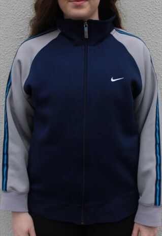 VINTAGE NIKE TRACK JACKET SIZE WOMEN'S MEDIUM SPELLOUT