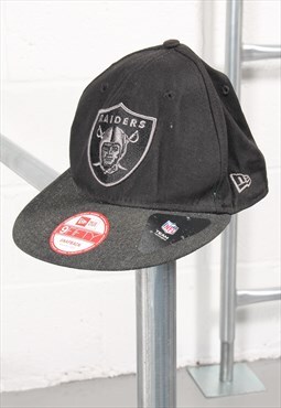 Vintage New Era NFL Raiders Cap in Black Snapback Summer Hat