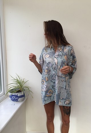 CRAZY PATTERN OVERSIZED RETRO VINTAGE UNISEX FESTIVAL SHIRT