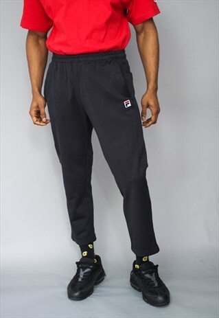 VINTAGE FILA BLUE TRACK LOGO JOGGING PANTS