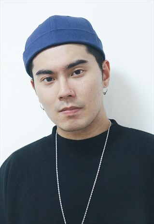 BLUE BRIMLESS CAPS FISHERMAN BEANIE HATS