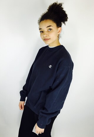 CHAMPION NAVY LOGO SWEATSHIRT