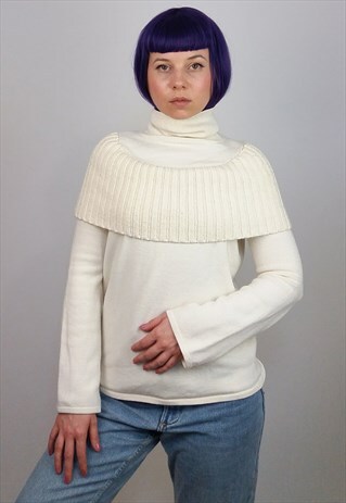 VINTAGE 90'S MANGO FAUX COLLAR TURTLENECK / JUMPER