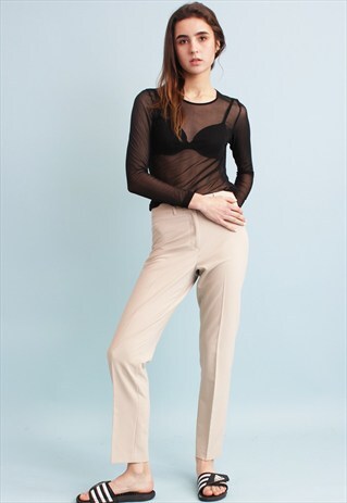 90'S RETRO SMART CLASSY NEUTRAL MINIMALIST TROUSERS