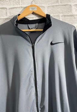 Vintage Nike jacket zip top- Grey XL