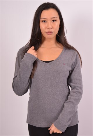 VINTAGE TOMMY HILFIGER TOP LONG SLEEVE GREY