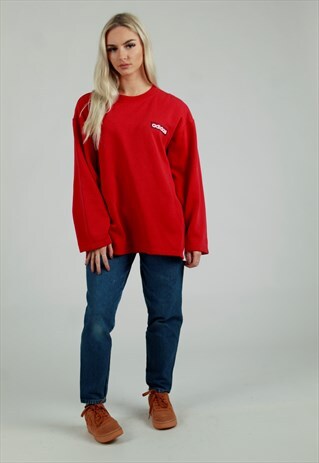 90S ADIDAS RED LOGO SWEATSHIRT