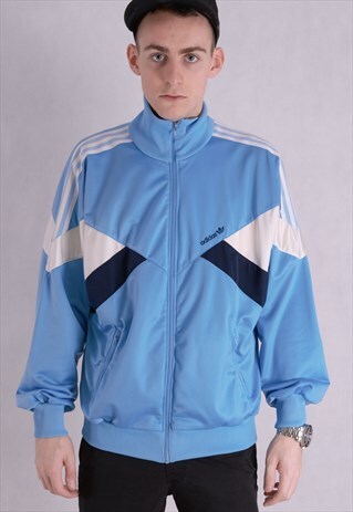 MENS VINTAGE 90S ADIDAS ZIPPER JACKET TURTLE-NECK TRACKSUIT