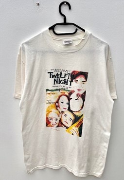 Vintage Shakespeare twelfth night beige T-shirt medium 