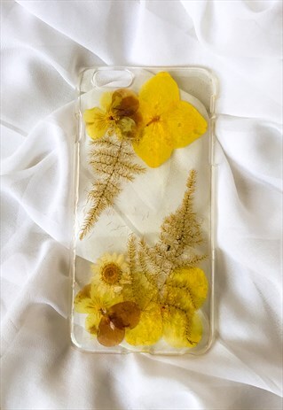 PRESSED FLOWERS AND FERN CLEAR COVER/ IPHONE 6 AND 6S PLUS