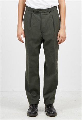 VINTAGE GREEN CARLO MANZONI TROUSERS BOTTOMS