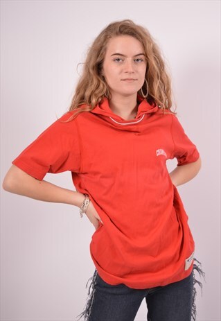 VINTAGE CHAMPION HOODED TOP RED