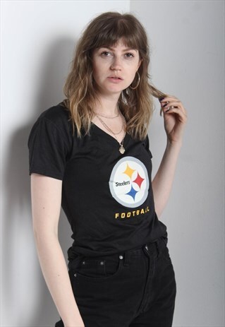 VINTAGE NIKE STEELERS FOOTBALL T-SHIRT BLACK