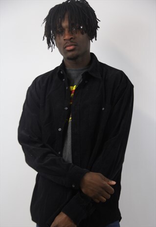 VINTAGE CORD BLACK SHIRT