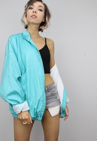 VINTAGE 80S 90S OVERSIZED SHELL SUIT FESTIVAL JACKET