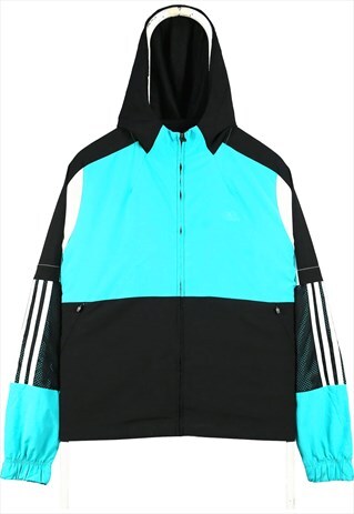 VINTAGE 90'S ADIDAS WINDBREAKER JACKET WATERPROOF HOODED