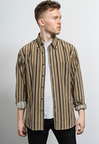 VINTAGE CORDUROY STRIPED SHIRT