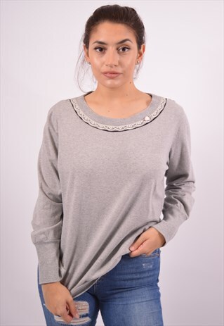 VINTAGE FILA SWEATSHIRT JUMPER GREY