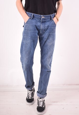 DIESEL MENS VINTAGE JEANS W32 L32 BLUE 90S