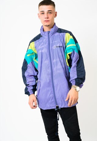 VINTAGE ADIDAS COLOURFUL WINDBREAKER JACKET