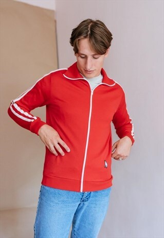 VINTAGE 80S RED TRACK JACKET