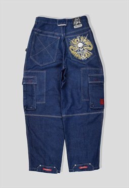 Vintage 90s Dogtown Hip-Hop Skate Baggy Denim Jeans in Blue