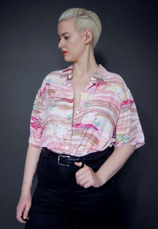 VINTAGE PINK SUNSET SHIRT