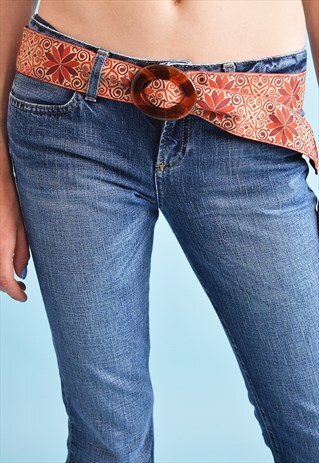 90'S GOES 70'S RETRO MOD PATTERN BOHO BELT