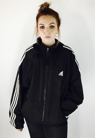 ADIDAS BLACK TRACK JACKET