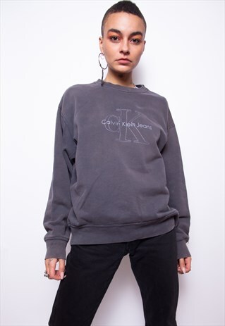 VINTAGE 90S CALVIN KLEIN BIG LOGO SWEATSHIRT ID:3601