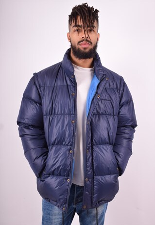 SERGIO TACCHINI MENS VINTAGE PADDED JACKET LARGE BLUE 90'S