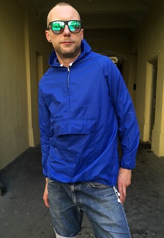 VINTAGE 90' OLDSCHOOL COOL UNISEX WINDBREAKER ANORAK JACKET