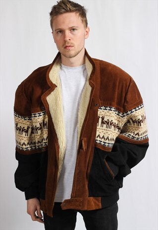VINTAGE AZTEC FESTIVAL SHERPA JACKET