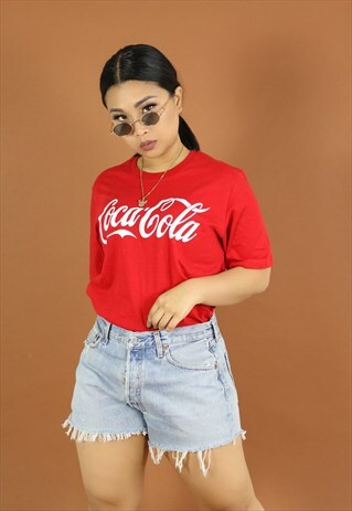 VINTAGE LEVI'S CUT OFF HIGH WAIST DENIM JEAN SHORTS