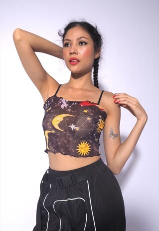 SPACE RUFFLES TANK TOP