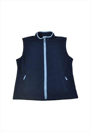 Vintage Nike Fleece Gilet Vest Blue Ladies Medium
