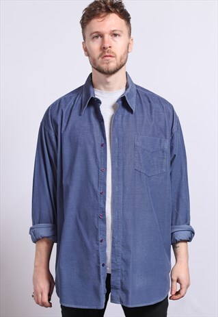 VINTAGE CORDUROY SHIRT BLUE
