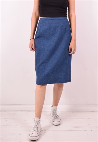 PENDLETON WOMENS VINTAGE SKIRT W28 BLUE 90S