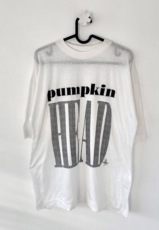 Vintage pumpkin head white promo T-shirt movie large 