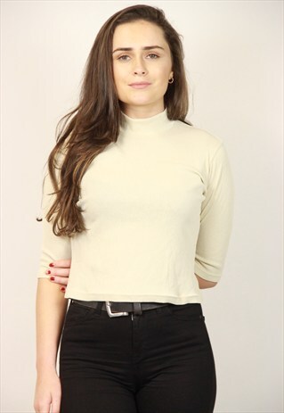 VINTAGE CREAM POLO NECK