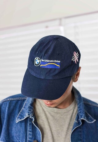 VINTAGE B.M.W. BASEBALL CAP HAT LOGO 90S ONE SIZE 3.3