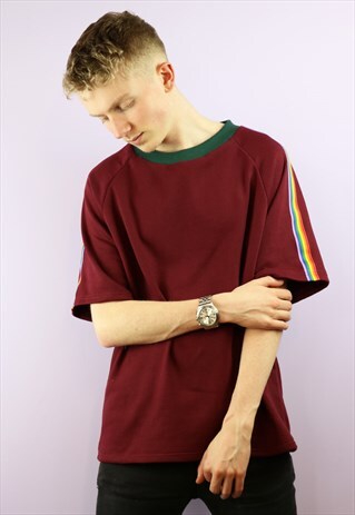 SHORT SLEEVE RAINBOW SWEAT