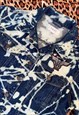 MOTORHEAD - REWORKED STUDDED ACID WASH DENIM JACKET SIZE 14