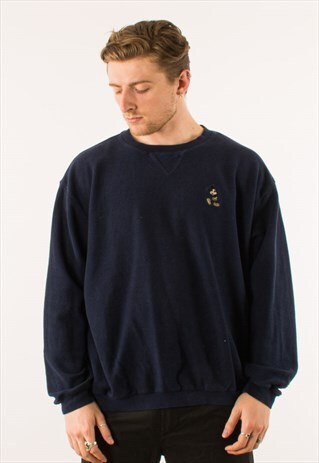 VINTAGE NAVY MICKEY MOUSE CREWNECK SWEATSHIRT XXL
