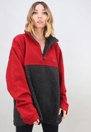 VINTAGE 90S OVERSIZED 1/4 ZIP FLEECE