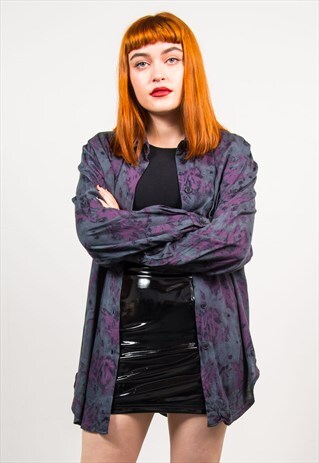 VINTAGE 90'S GRUNGE ABSTRACT PATTERN SHIRT
