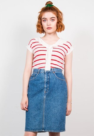 VINTAGE 70'S SAILOR STYLE KNIT TOP