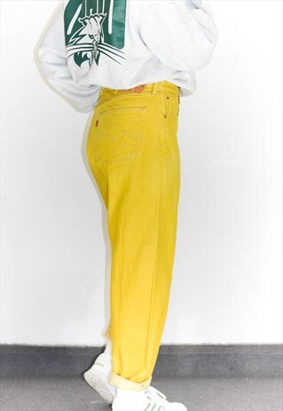RARE 90'S LEVI'S YELLOW STRAIGHT BOYFRIEND 501 JEANS