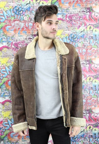 VINTAGE AVIATOR/FLYING JACKET. SHEARLING SHEEP SKIN. UNISEX.