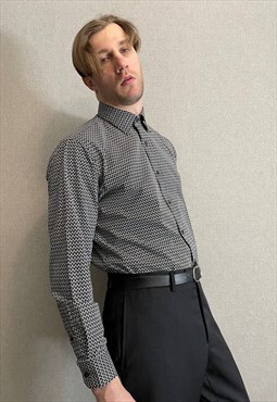 Michael Kors monogram print shirt long sleeve size L